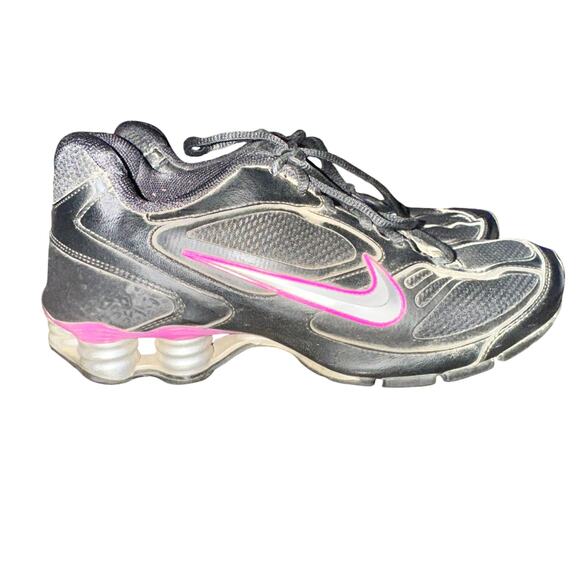 Nike Shox Reveal 4 Sneakers Women's Size 8.5 Black Pink Mesh Running Shoes - Picture 4 of 8